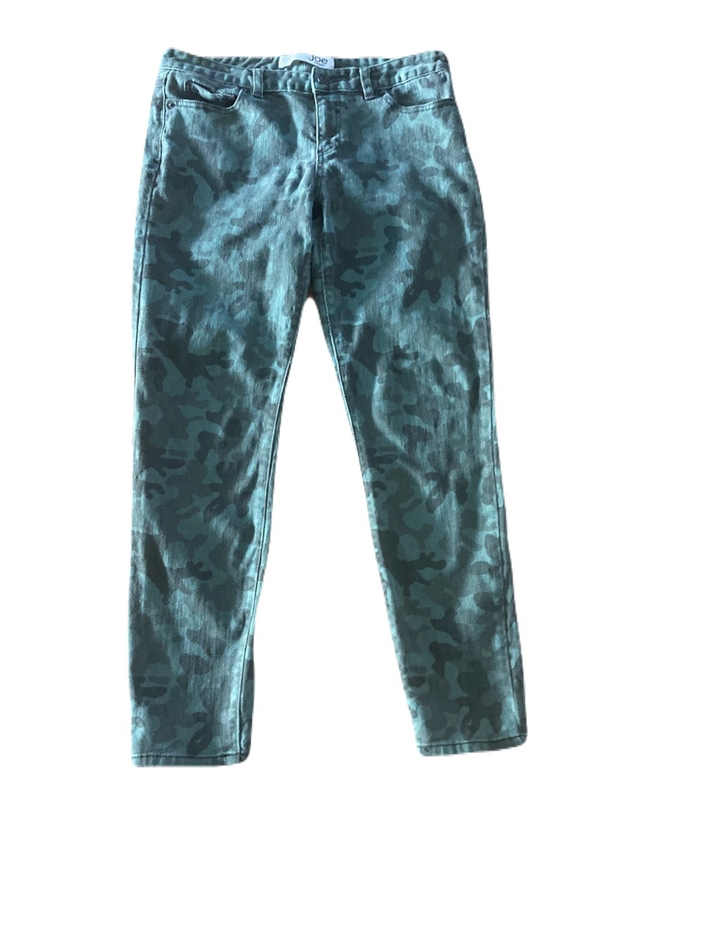 Joe Fresh Teal Green Camo Slim Pants